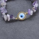 Evil Eye Bracelet with Healing Stone Amethyst