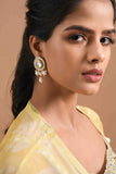 Classic Polki Pearl Drop Earrings